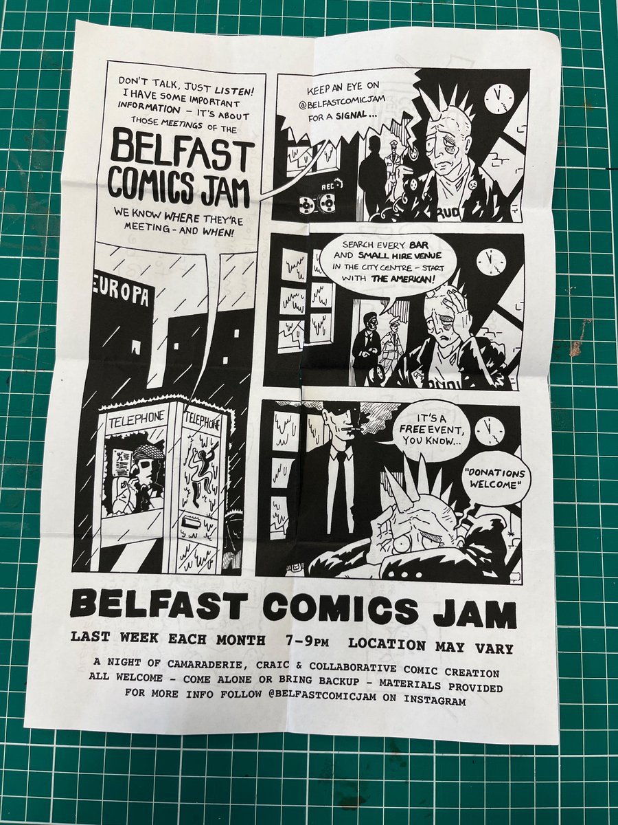 New zine for the comic jam!Andrew made the poster side and designed the layout and I did the small zine pages. Hopefully you might find a few copies floating around Belfast this week.
