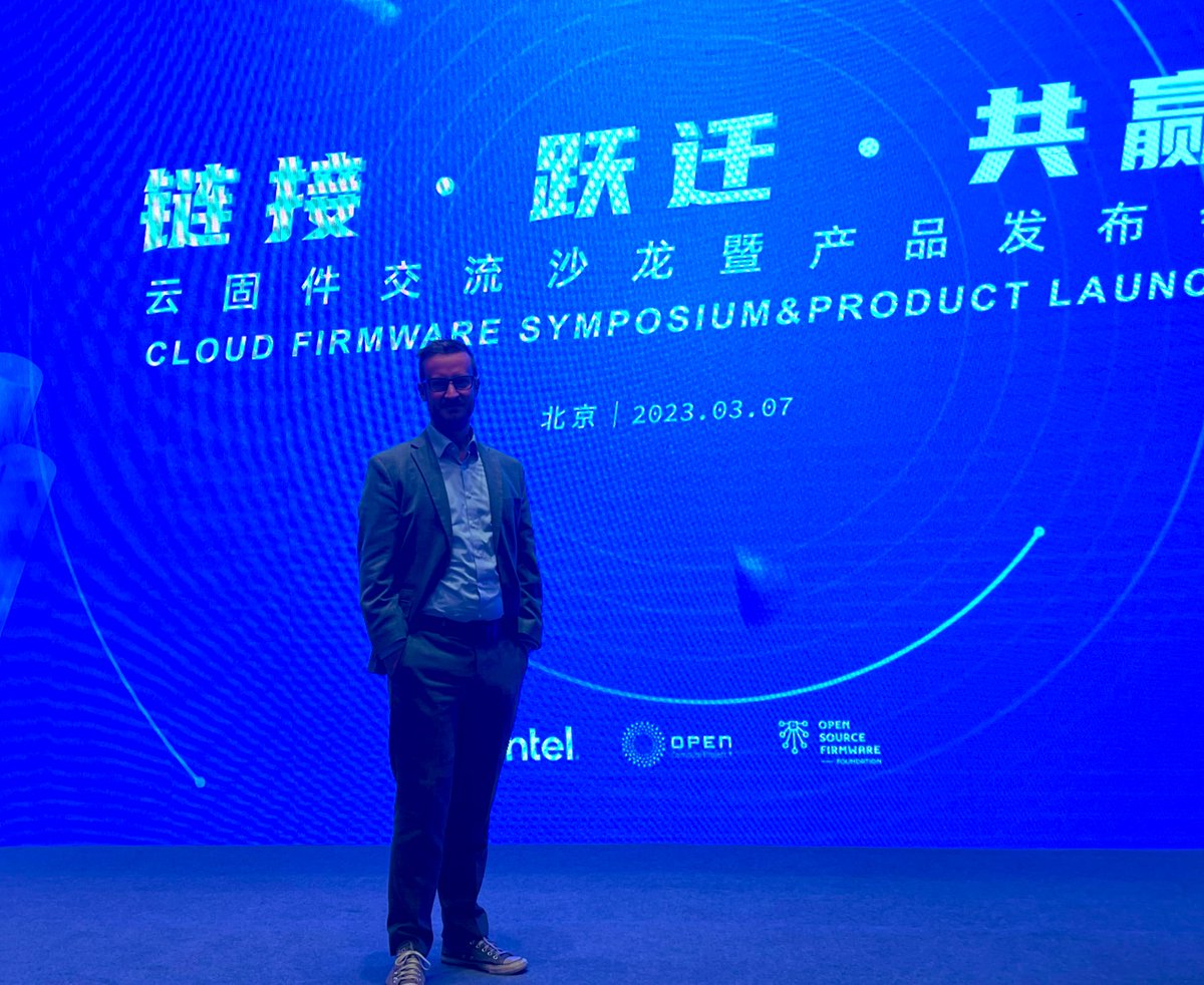 Christian Walter (@nablahero) on Twitter photo The #CloudFWEvent organized by <a href="/BytedanceTalk/">ByteDance</a> , supported by <a href="/OpenComputePrj/">Open Compute Project</a> and <a href="/osfw_foundation/">Open Source Firmware Foundation</a> was a great event.
It’s great to see #opensource #firmware in production with <a href="/coreboot_org/">coreboot</a> and <a href="/LinuxBootOrg/">LinuxBoot</a> . The #CloudFWEvent organized by <a href="/BytedanceTalk/">ByteDance</a> , supported by <a href="/OpenComputePrj/">Open Compute Project</a> and <a href="/osfw_foundation/">Open Source Firmware Foundation</a> was a great event.
It’s great to see #opensource #firmware in production with <a href="/coreboot_org/">coreboot</a> and <a href="/LinuxBootOrg/">LinuxBoot</a> .