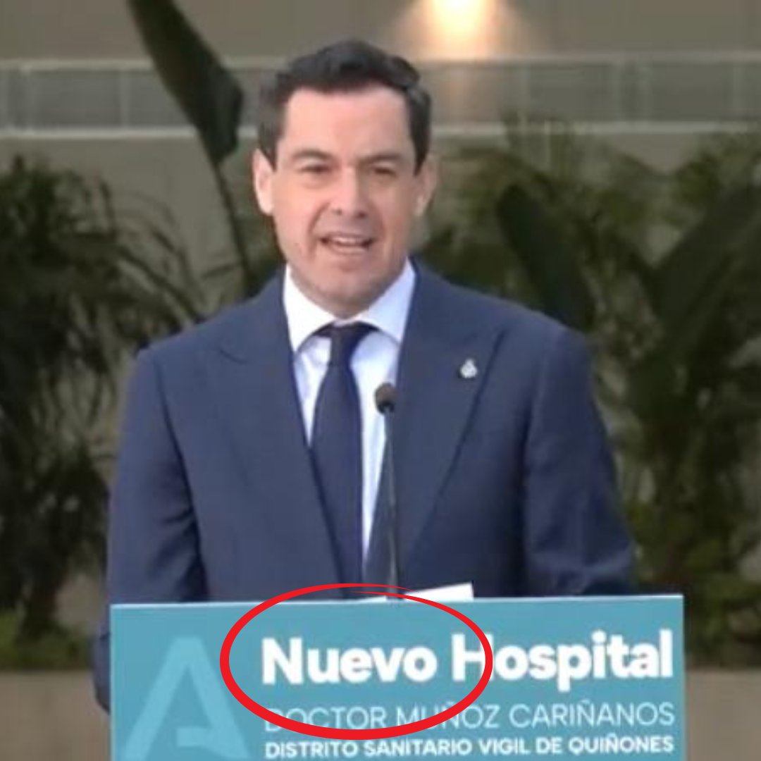 _JuanEspadas's tweet photo. Sr. Moreno, menos aplausos por inaugurar cuatro veces un hospital sin profesionales ni cartera de servicios y más trabajar por una sanidad pública andaluza de calidad. https://t.co/hVmF4VgDU6