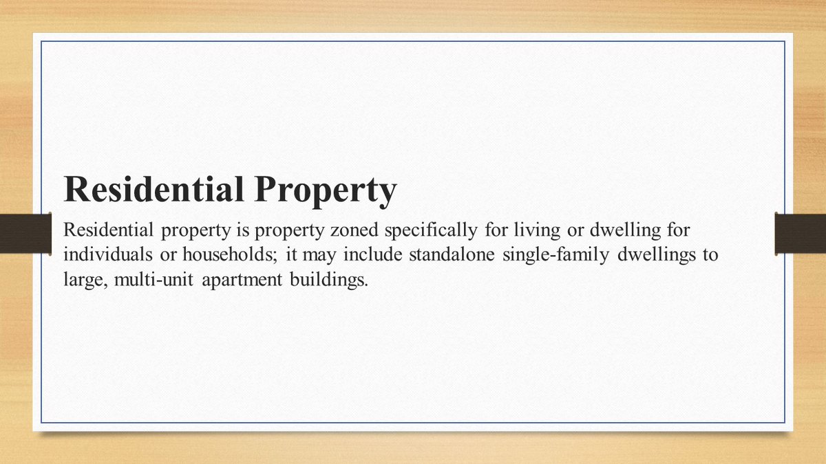 AHA_LLC's tweet photo. #WordOfTheDay: #Residential #Property: Property zoned specifically for living or dwelling for individuals or households.

#smartereveryday #words #intelligence #dictionary #learn #smart #RealEstate https://t.co/kc78zzSB35