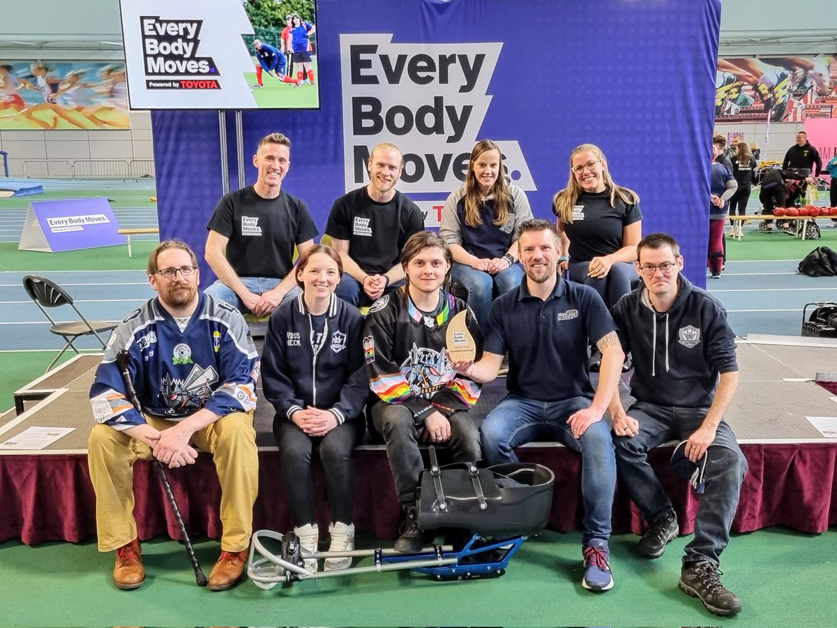 We had a blast at the @EveryBodyMoves launch event today.

We got to introduce #ParaIceHockey to lots of people as well as receive our COTY award too.

We look forward to sharing more photos with you all soon 😀 

#HailToTheKings 👑  
#EveryBodyMoves #HockeyIsForEveryone