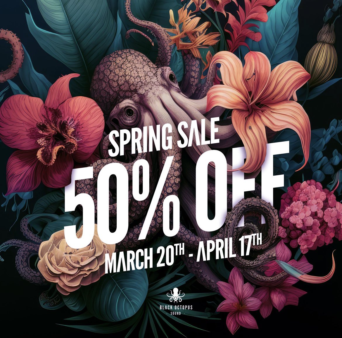 _AKirkpatrick's tweet image. happy first day of spring 💐🌷🌹🌺🌼 all of my #samplepacks are 50% off right now at @_blackoctopus_ 🌞 start the season with some fresh etherial vocal atmospheres on your productions 💐 blackoctopus-sound.com/product/vocal-… #samplepack