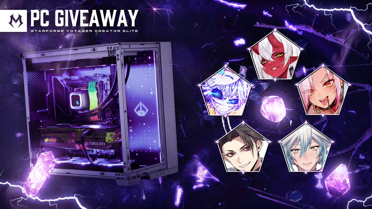 Here's to the growth of the Mythic fam!🥂 Win a Voyager Creator Elite PC w/ a 4090 & i9 🥳 To enter: ⚡️ Like/RT this post ⚡️ Follow @MythicTalent @yoclesh @Nux_Taku @CovfefeChan @CyYuVtuber @rpr @StarforgePCs ⚡️ Enter w/the link below ENDS 4/19 vast.link/Mythic-Talent