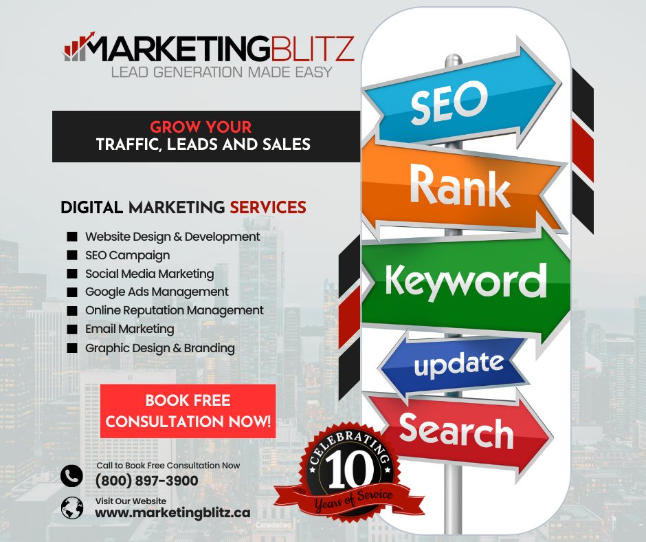 Ready to take your Search Engine Optimization to the next level? Let Marketing Blitz help you create a winning strategy that not only engages your audience but also builds your brand. 

#digitalmarketing #marketing #seo  #onlinemarketing #contentmarketing #content