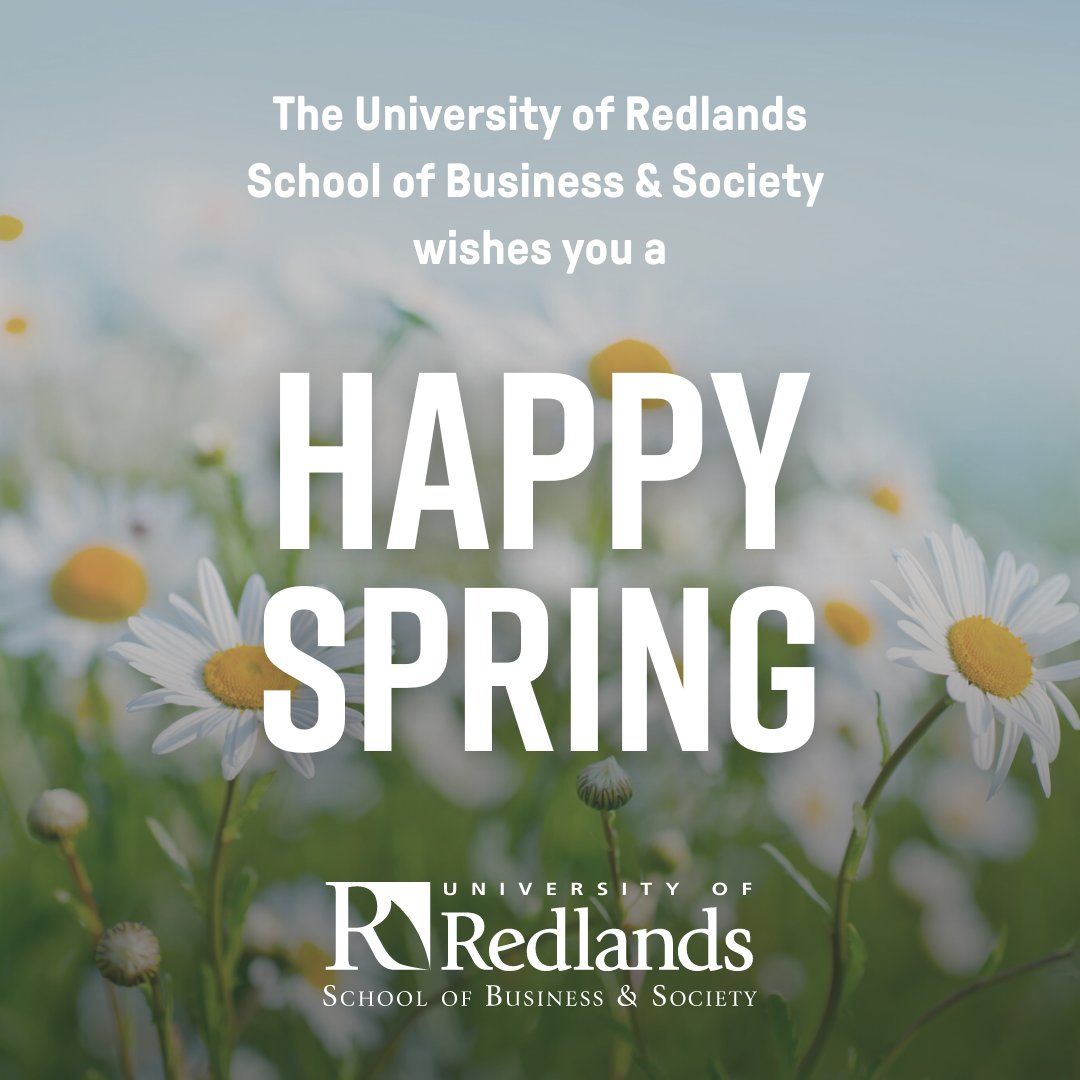 Happy Spring! Spring is often a time for new beginnings and change. Do you have any changes or goals you are looking forward to accomplishing this spring?

#MBA #Spring #BusinessDegree #MSOL #BusinessSchool #UniversityofRedlands