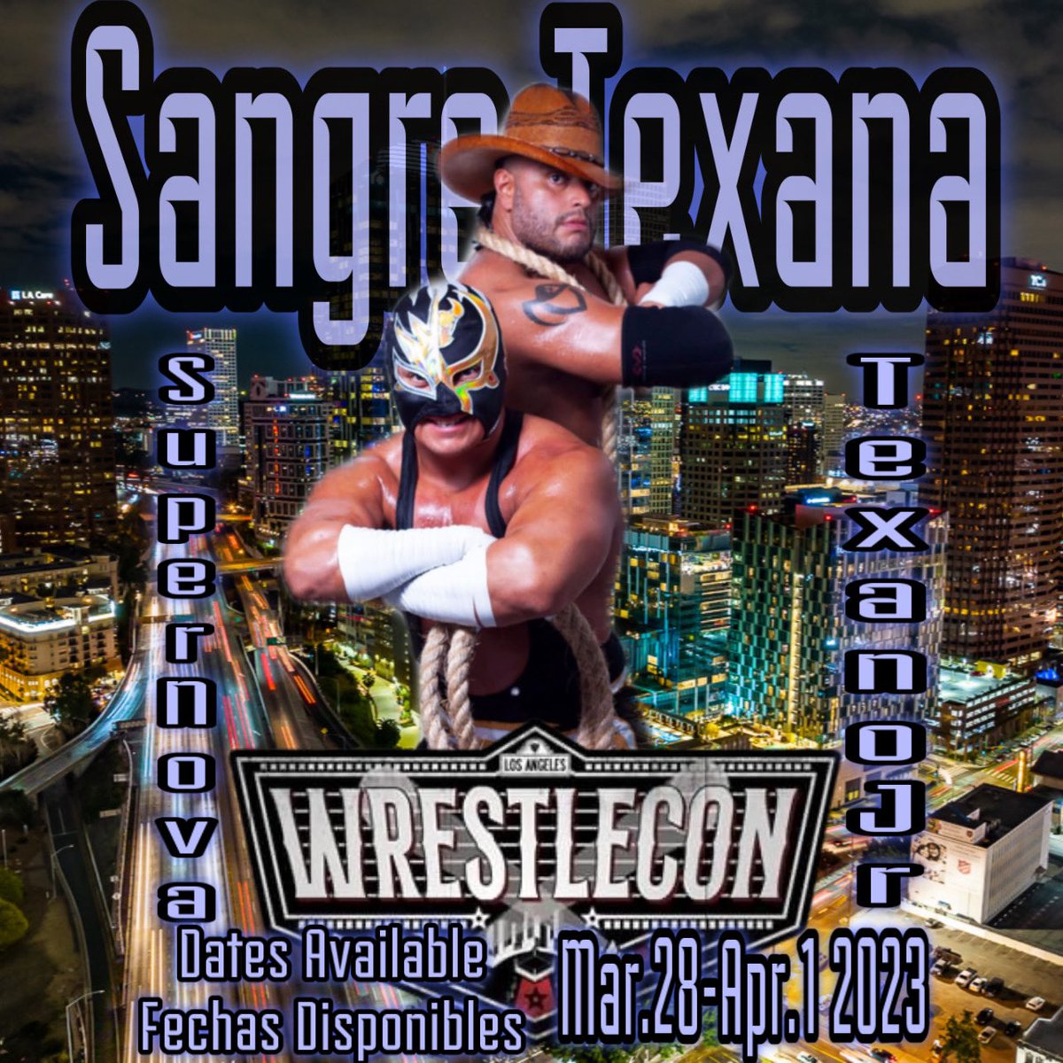 JuyaseeP's tweet photo. @supernovaindy &amp; @ElTexanoJr will in town the whole week of March 28-April 1 and are available for bookings…feel free to message them or me for shows https://t.co/XTO0rcPmUa