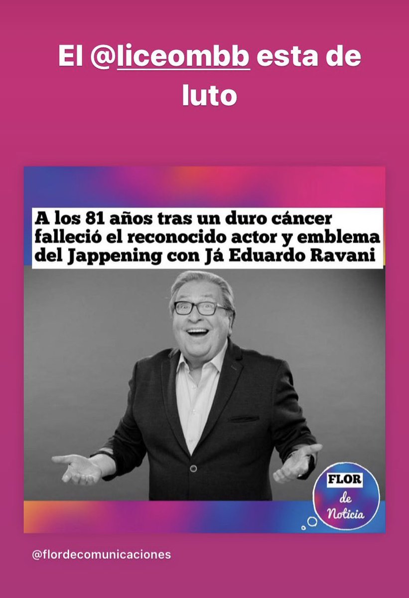 andrades_dass's tweet photo. Un histórico de las comunicaciones se fue #eduardoravani un tremendo legado de ese humor que falta cada día más https://t.co/qx76RmeQje
