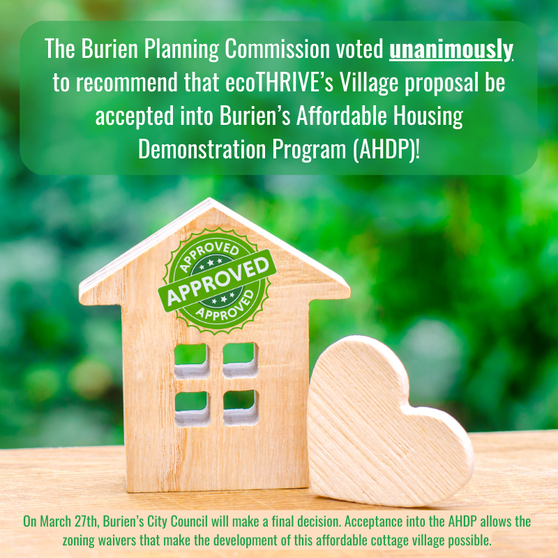 We are grateful to all our supporters for believing in our mission! Please share this post with a friend and consider a donation to support our ongoing efforts. 

To read the rest of our most recent newsletter, click here: mailchi.mp/ecothrivehousi…

DONATE: ecothrivehousing.org/donate/