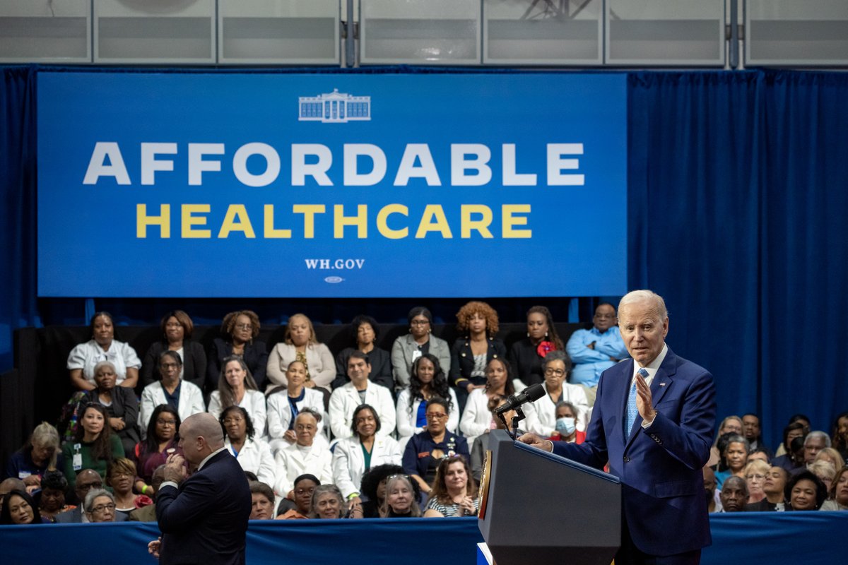JoeBiden's tweet image. I signed the American Rescue Plan to lower prices and increase coverage for affordable health care, saving millions of people an average of $800 a year. My new budget for this year would make that permanent.