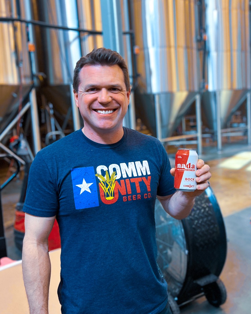 NadaBrews's tweet photo. Happy Nation #BockBeerDay! 

Here's a shot of Brewmaster Jamie Fulton with the very first #NADABock fresh off the canning line! Cheers🍻 https://t.co/xutLI61yFM