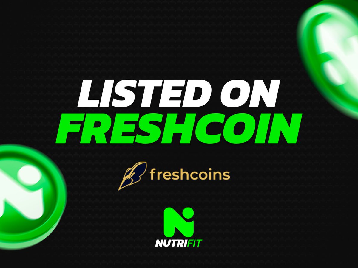 💚We are being listed all the time on disclosure platforms and project analysis, now on FreshCoin (<a href="/FreshCoinsIo/">FreshCoins.io</a>), which will bring us more visibility!

🔗Listing: freshcoins.io/coins/nutrifit

#Arbitrum #ETH #Crypto #Binance #cryptocurrency #arb #freshcoin #listing