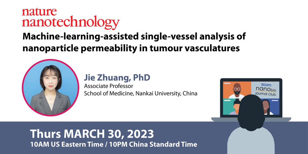 Wilson Poon (@wilsonpoon) on Twitter photo Nano colleagues! <a href="/ShreySindhwani/">Shrey Sindhwani</a> and I are *excited* to announce the revival of the (now monthly) NanoBio Journal Club! 🤩🤩🤩
🗓️ Thurs Mar 30, 10am US Eastern
🗣️ Jie Zhuang, PhD (Nankai University)
📑 nature.com/articles/s4156…
🛰️ tinyurl.com/NanoJCMarch2023
Register via link above! Nano colleagues! <a href="/ShreySindhwani/">Shrey Sindhwani</a> and I are *excited* to announce the revival of the (now monthly) NanoBio Journal Club! 🤩🤩🤩
🗓️ Thurs Mar 30, 10am US Eastern
🗣️ Jie Zhuang, PhD (Nankai University)
📑 nature.com/articles/s4156…
🛰️ tinyurl.com/NanoJCMarch2023
Register via link above!