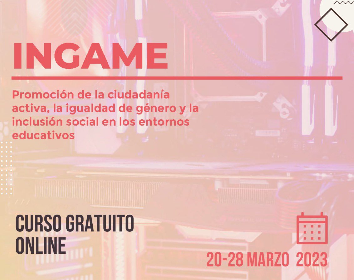Arrancamos el curso de INGAME 🙌🏼. 8 días para hablar y compartir recursos educativos para trabajar la igualdad de género, la inclusión social y la ciudadanía activa. Más de 100 personas de España, Chile, Nicaragua, México, Ecuador, Colombia, Honduras… <a href="/IngameProject/">InGame project</a>