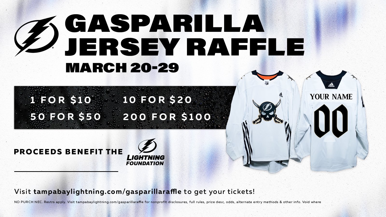 Lightning Foundation on X: We wanted to offer ye pirates one more chance  to own one of our 2023 Gasparilla warmup jerseys! 🏴‍☠️ Now thru 6pm on  3/29, we're raffling off the