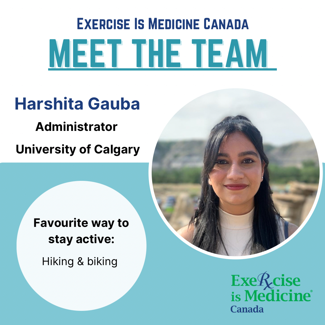 Continuing to introduce our National Student Executive Board! Meet our administrator, Harshita Gauba!💪 #exerciseismedicine