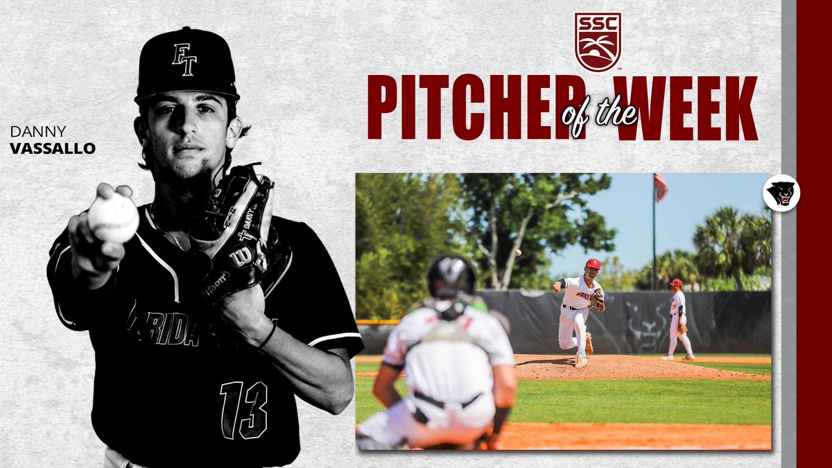 Congrats to Danny Vassallo for being named SSC Pitcher of the Week! 😎

Across 2 appearances, Vasallo threw 10 innings and allowed just 1 earned run with 11 strikeouts! 👊

#GoPanthers 🐾