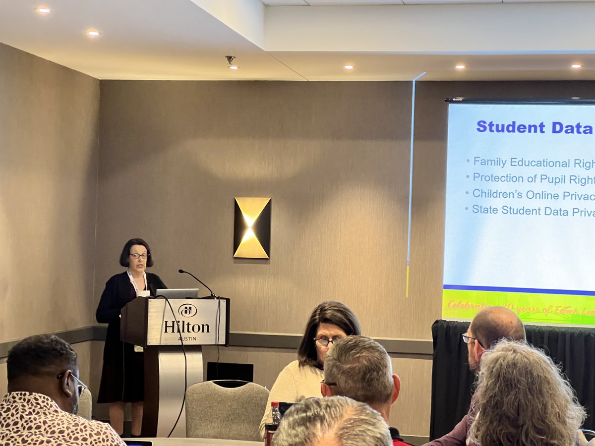 Packed house for the "Putting it Together: An Organizational Approach to Student Data Privacy" Workshop with Linnette Attai @PlayWell_LLC  at the #CoSN2023 conference. Honored to hear great info from her! Clearly, a topic on minds of many! #dataprivacy #CoSN2023 #privacy #data