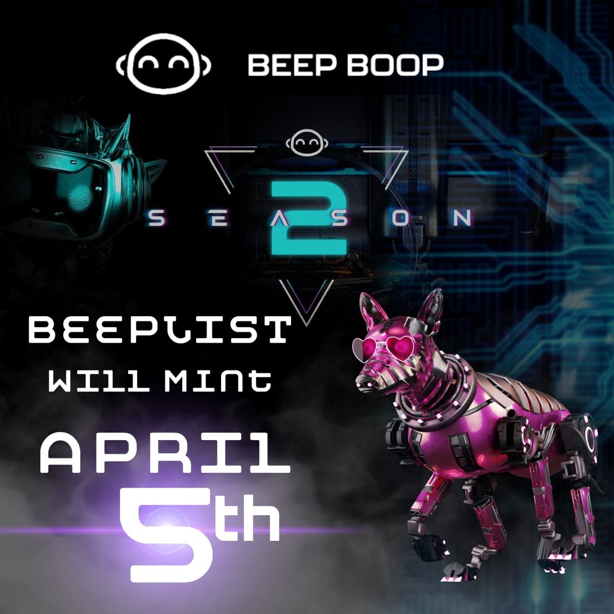 BeepBoopBotz's tweet image. Free Mint • April 5th • 20,000 Dogs

Only For: @BeepList #BeepList 
( RT / Follow &amp;amp; Apply Now )