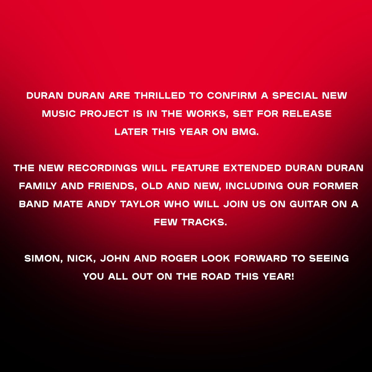 Duran Duran (@duranduran) on Twitter photo 