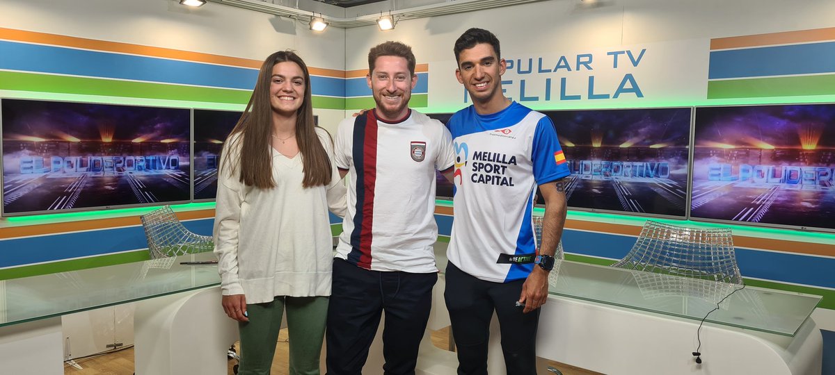 Poptvmelilla's tweet photo. 🔴 Hoy tenemos El Polideportivo.

📋 Hacemos un repaso del deporte del fin de semana.

🏃‍♂️🏃‍♀️ Entrevista a @nerealuna13_ y @98Alvarito, triatletas. Nerea fue ganadora de la prueba MSC y Álvaro compitió en Élite.

⚽️ Bia Silva y @Castill44000541 del @TorreblancaFS1 B.

⏰️ 21:00h https://t.co/DkrbrOLfJY