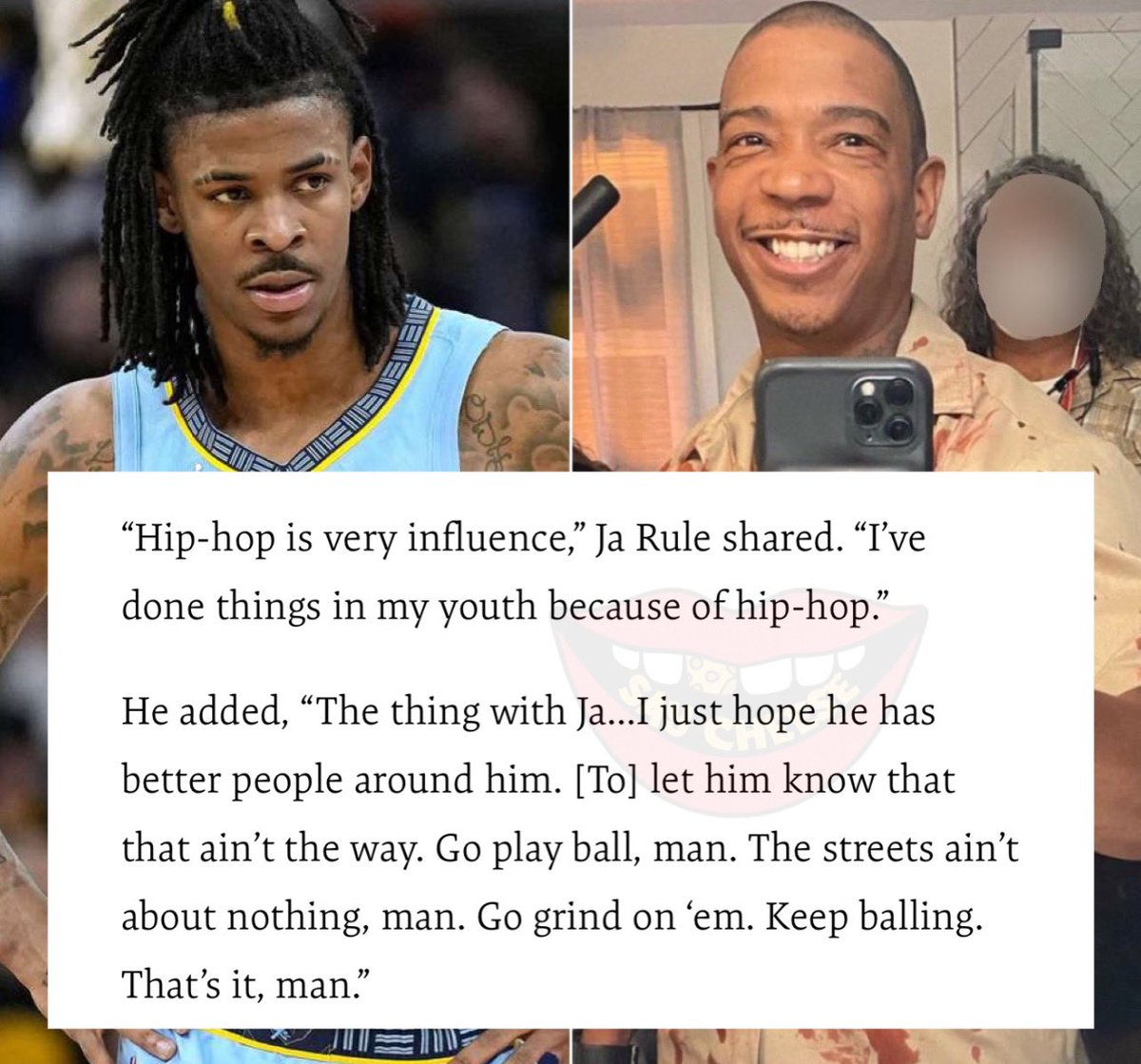 SaycheeseDGTL's tweet image. Ja Rule believes Ja Morant’s recent actions have been influenced by hip-hop
