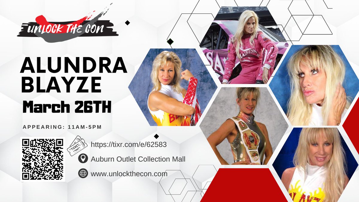 Unlock the Con (@unlockthecon) on Twitter photo Our next guest is coming THIS weekend!!
Come & Meet Madusa AKA Alundra Blayze!! We are super exited to be hosting this super star!
<a href="/Madusa_rocks/">Madusa/AlundraBlayze</a> Our next guest is coming THIS weekend!!
Come & Meet Madusa AKA Alundra Blayze!! We are super exited to be hosting this super star!
<a href="/Madusa_rocks/">Madusa/AlundraBlayze</a>