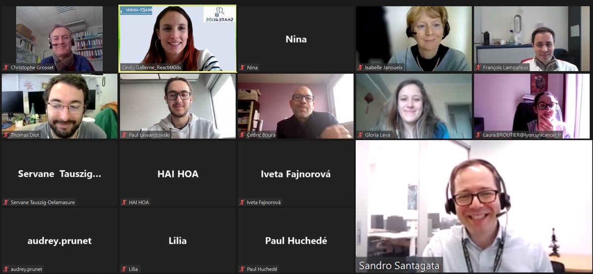 React4Kids's tweet photo. Le réseau continue de s'ouvrir à l'international avec 2 présentations de haute volée délivrées par @ShemaEfrat 🇮🇱et @SantagataLab🇺🇸sur le développement de technologies innovantes pour aider au diagnostic des cancers et mieux comprendre la biologie cellulaire. Superbes travaux! https://t.co/iIdxjpI93Y