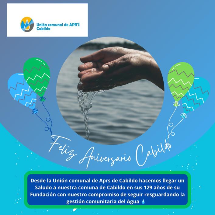 AprCabildo's tweet image. 🌱💧 Feliz Aniversario 
          1️⃣2️⃣9️⃣ años de     Cabildo ⛰️ 

Desde la Unión comunal de Aprs de Cabildo hacemos llegar un Saludo a nuestra comuna de Cabildo en sus 129 años de su Fundación con nuestro compromiso de seguir resguardando la gestión comunitaria del Agua 💧