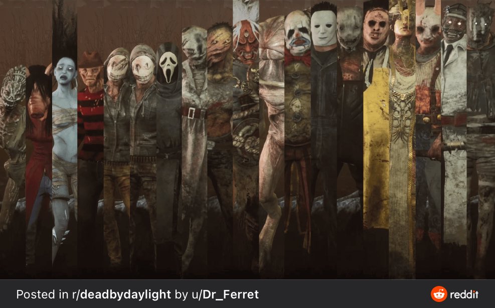 To All  Dead by Daylight players question of the day “If the entity allowed you to pick one killer to be sent to the survivor side, who would you pick ?#TwitchStreamers #TwitchAffilate #dbd  shout out Dr_Ferret for the amazing topic!