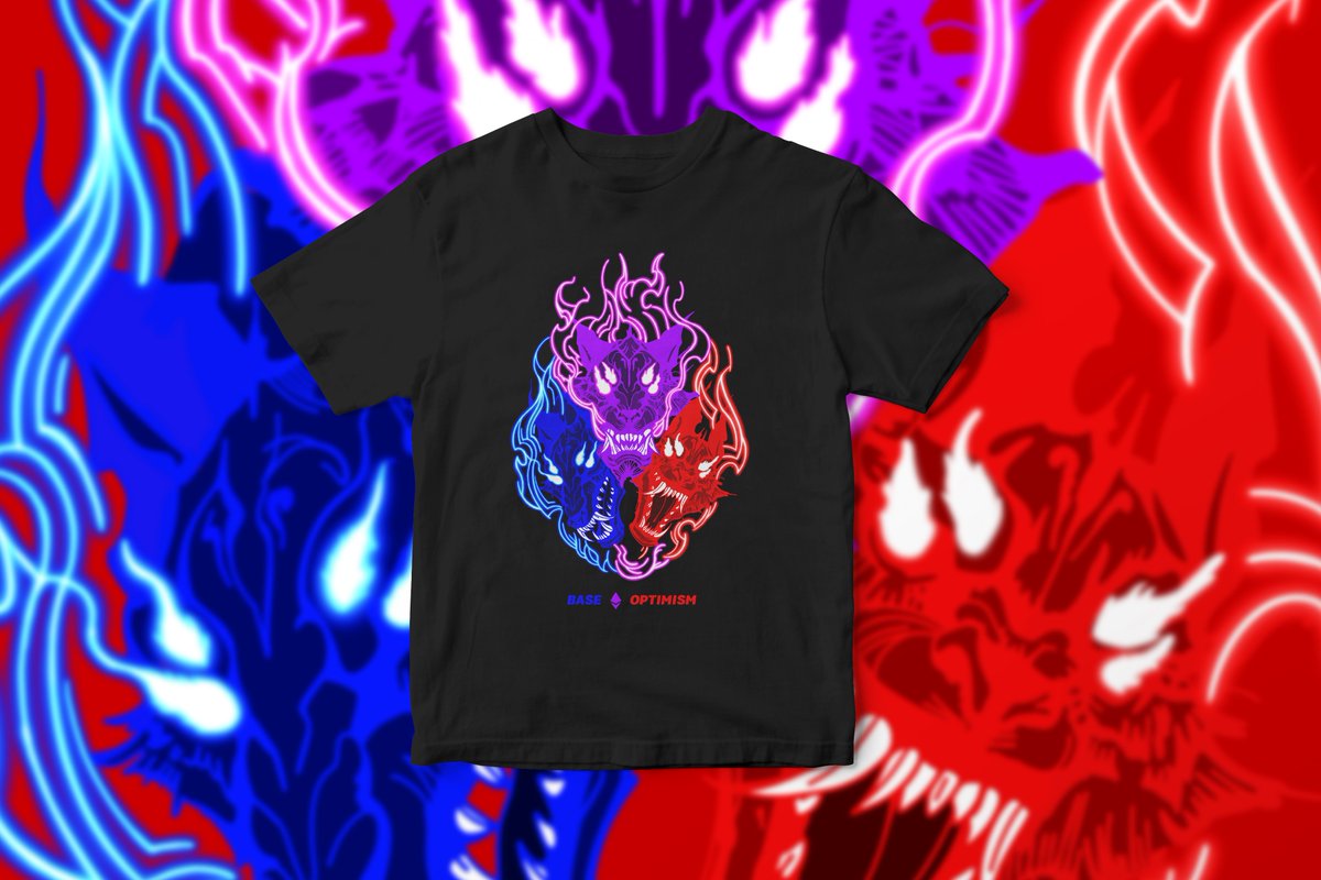 We are adding a new series to our T-shirt collection, in honor of the friendship between @optimismFND and <a href="/BuildOnBase/">Base Build</a>  

Available at - opmerch.store/collections/ba…