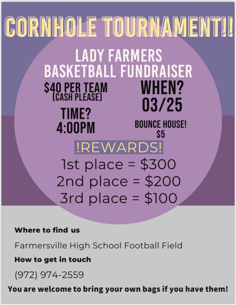 Reminder: Our Lady Farmers Basketball Fundraiser is this upcoming Saturday, March 25 @ 4 pm! We hope to see you there!