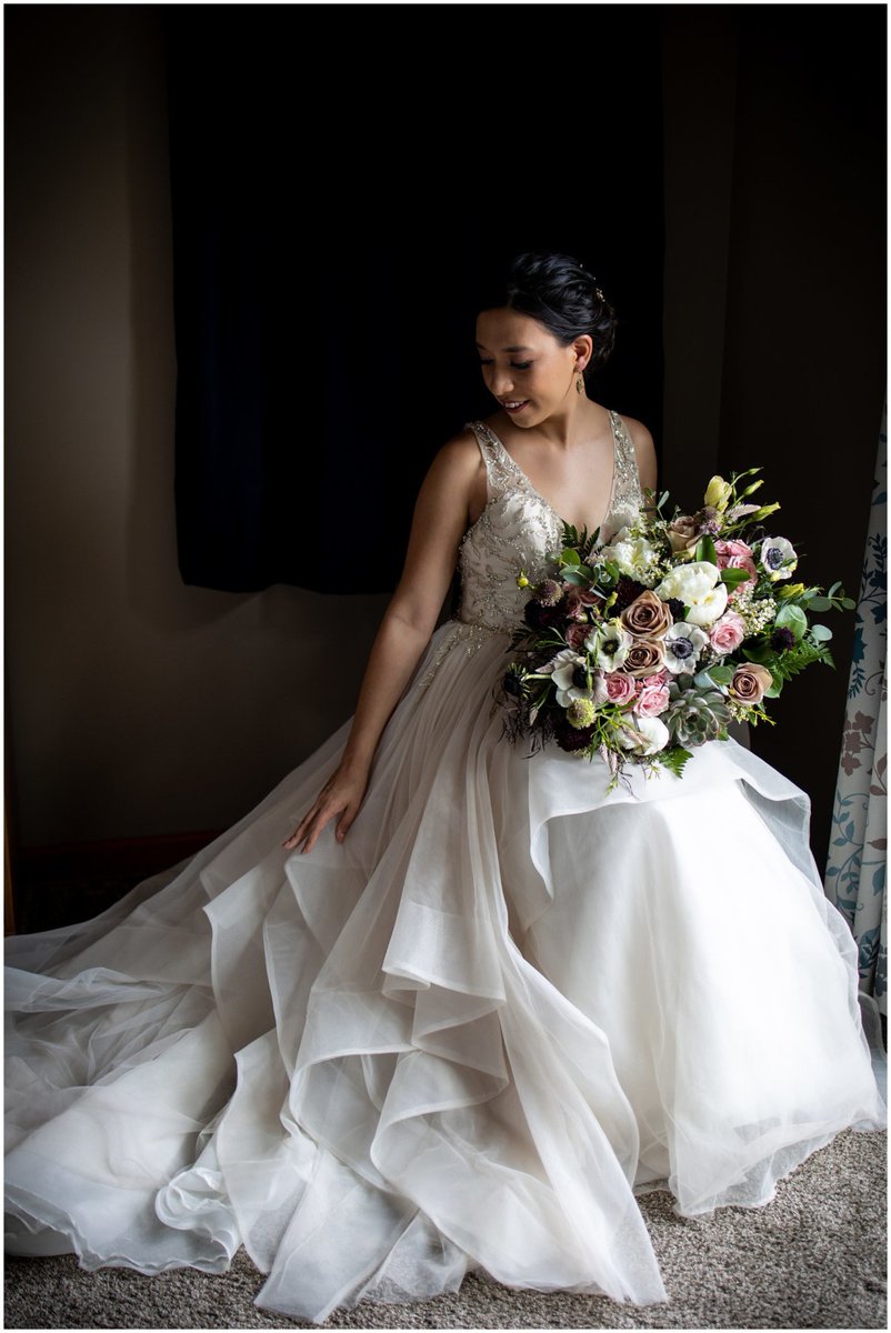 What's the one thing we need to create dynamic getting ready photos &amp; stunning bridal portraits? A window. Joann Sutyak &amp; Nathan | Blue Mountain Wedding bit.ly/3kiS3sU