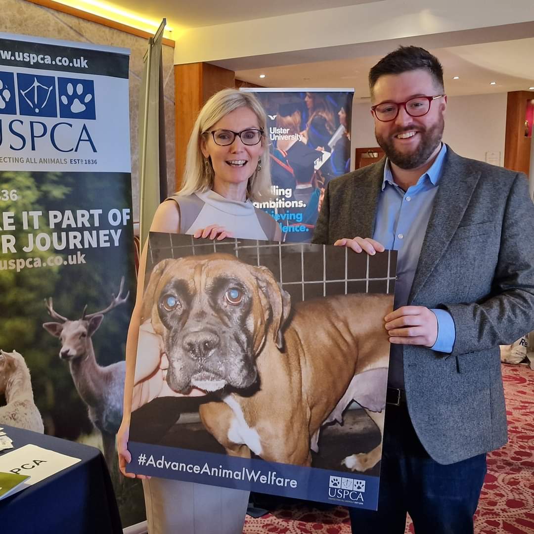 Delighted to support the fantastic work of the @USPCA_Official at the recent Alliance Party conference. 

I was particularly impressed with their recent campaign to #EndBadgerCruelty and #EndBadgerBaiting 🦡