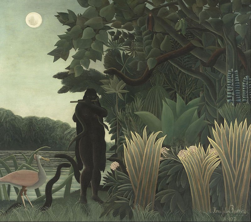 agartinez's tweet image. Henri #Rousseau vivió de lleno la época de la descolonización y el convulso siglo XIX. Por eso, su obra estuvo llena de paisajes oníricos en localizaciones como Argel, personas que gritan y se agitan y un colorido sin precedentes propio del estilo #naíf e influencia oriental.

🌿
