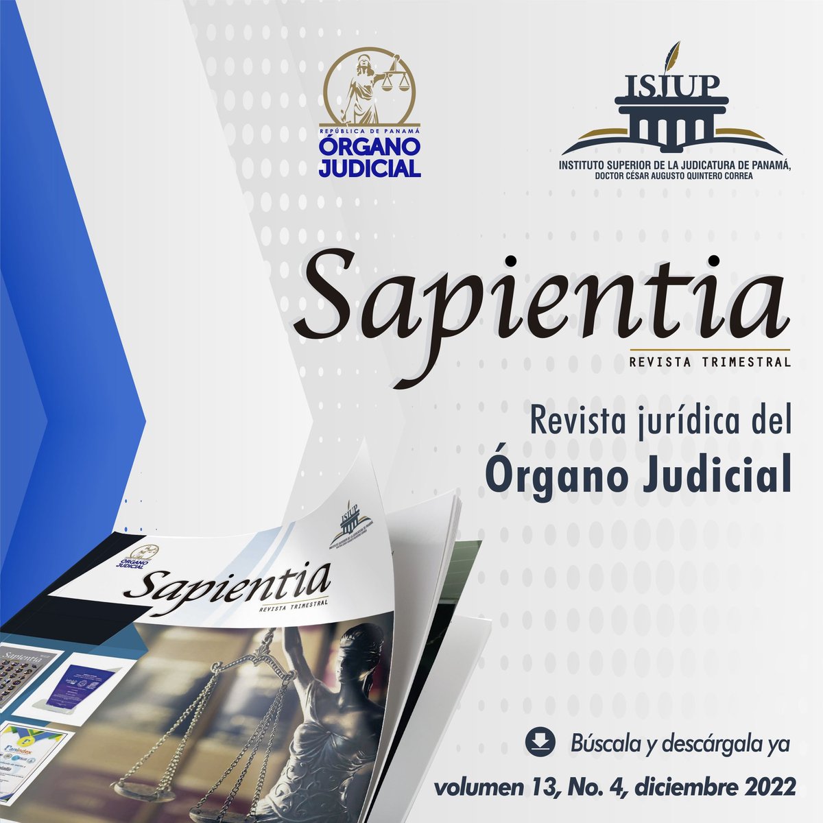 OJudicialPanama's tweet photo. Consulta y descarga el número más reciente de la Revista Jurídica Sapientia del Órgano Judicial. Clic aquí ➡ https://t.co/HSwjqb8pVL  #OJEduca #OJInforma⚖ https://t.co/rNeAb3CnVo