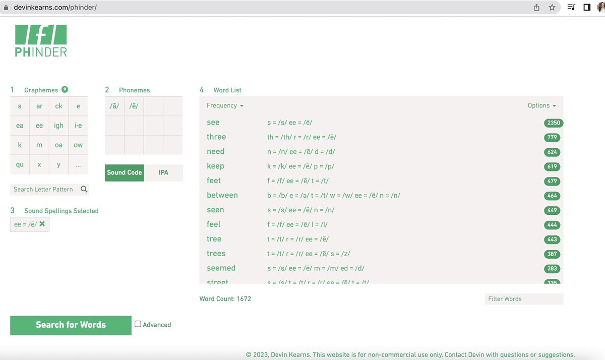 Mrs. Morrow (@mrsmorrow07) on Twitter photo 📋Have you heard of Phinder?!
This website is an awesome option if you are looking for high frequency words to use with upper grades for word study.
Provides you with a list of words that include a specific phoneme-grapheme correspondence
#literacy <a href="/UFLiteracy/">UF Literacy Institute</a> <a href="/devin_kearns/">Devin Kearns</a> 📋Have you heard of Phinder?!
This website is an awesome option if you are looking for high frequency words to use with upper grades for word study.
Provides you with a list of words that include a specific phoneme-grapheme correspondence
#literacy <a href="/UFLiteracy/">UF Literacy Institute</a> <a href="/devin_kearns/">Devin Kearns</a>