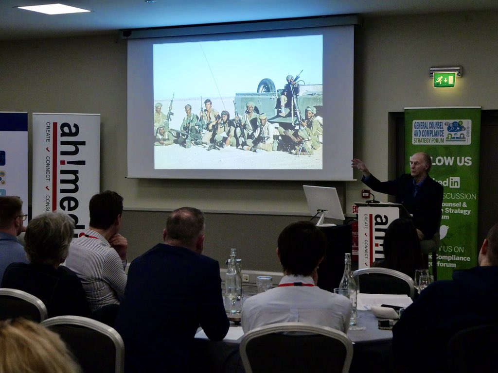 GCandCompliance's tweet photo. Sir Ranulph Fiennes takes to the stage to deliver the first presentation of the Strategy Forum! Described as the world’s greatest living explorer, Sir Ranulph delivers an inspirational leadership speech focusing on teamwork, goal setting, determination and self-belief. #GCCForum https://t.co/grsZHuirlQ