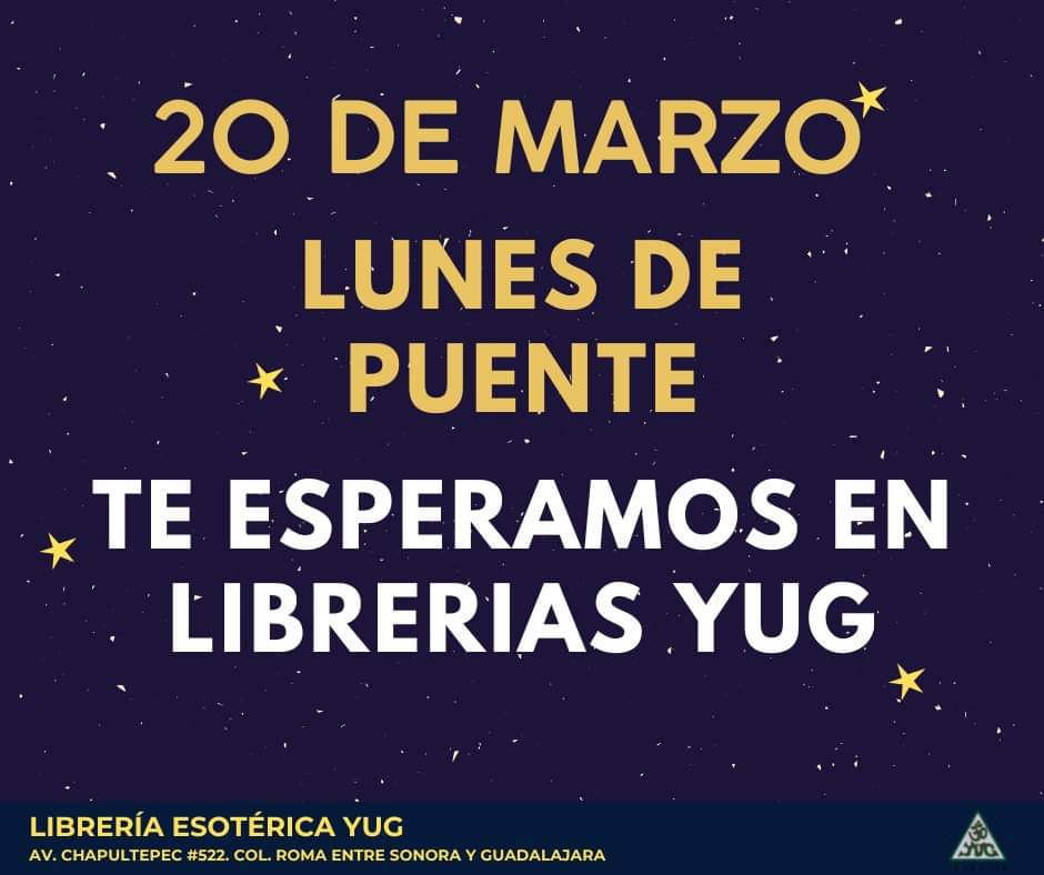 libreriayug108's tweet photo. Un lindo día previo al comienzo de la primavera. Visítanos en av. Chapultepec 522 casi esquina Sonora. Hoy de 11 a 6
WhatsApp 55 51965119
#libreriaesotericaYug
#primavera #ColoniaJuarez #coloniaRoma https://t.co/h1AZOuTGRP