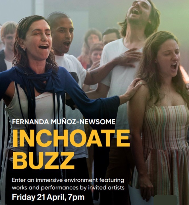 Coming soon - Fernanda Muñoz-Newsome's INCHOATE BUZZ, Friday 21 April. Enter an immersive environment featuring works and performances by invited artists. Information and tickets 👇 tramway.org/event/a0608965… @CONTINUOUSdance @siobhandavies