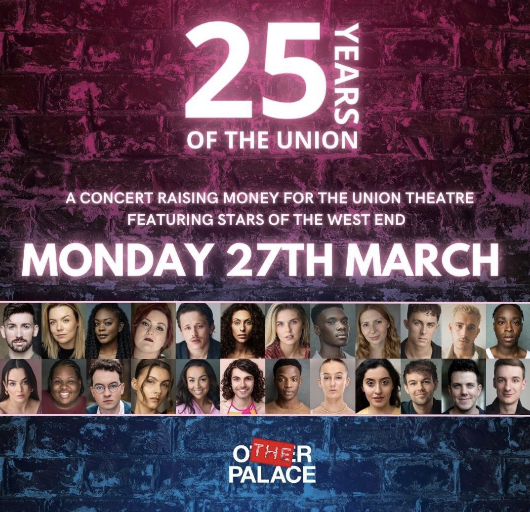 ONE WEEK TO GO !! 

i cannot thank <a href="/TheUnionTheatre/">The Union Theatre</a> enough for being part of my life. Growing up there has taught me so much. So it’s time to give back and help save our community. 

Join me at The Other Place for a night of west end stars performing… 

theotherpalace.co.uk/choose-seats/?…