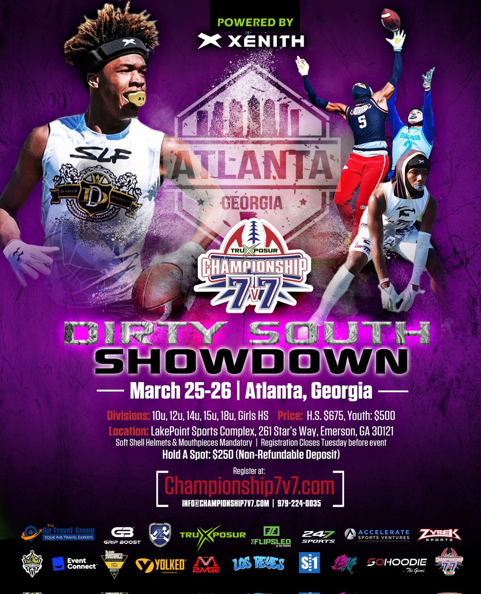 ATLANTA YOU'RE UP! #DirtySouthShowdown March 25-26 National Qualifier Teams from 7 states are already locked in GA, TX, MS, FL, LA. SC, MN