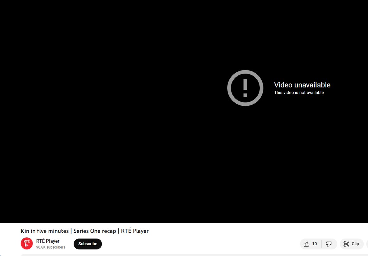 Cafeine_'s tweet photo. @RTEplayer Video unavailable :(
+ I can't find Kin on RTÉ Player :( https://t.co/P22tqrpXLK