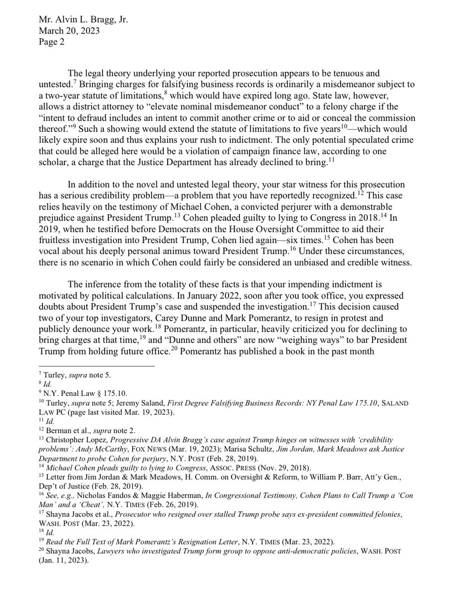 Jim_Jordan's tweet image. Was the Manhattan DA’s office in communication with DOJ about their investigation of President Trump? 

Was the Manhattan DA’s office using federal funds to investigate President Trump?

Alvin Bragg owes our committee answers.