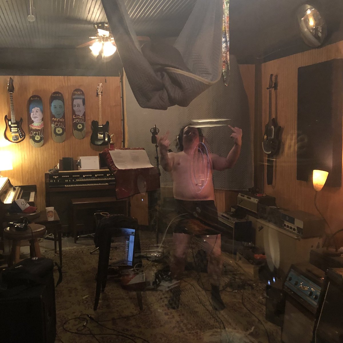 Gettin the vibe right. <a href="/DialBackSound/">Dial Back Sound</a> #totalpro #recording #vibe