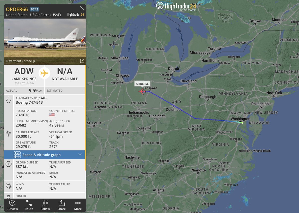 flightradar24's tweet photo. The oldest 747 in the air at the moment is also the one with the most interesting call sign. https://t.co/CSffcgwqCG https://t.co/8KduPlgAQg