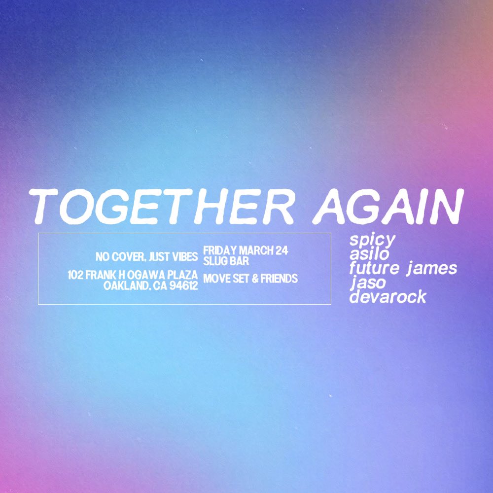 MoveSetMusic's tweet image. Excited to get to say this for the first time in awhile now

Happy release week AND happy show week to our pride &amp;amp; joys and our lifelong friend

@itsdaju
@_futurejames 
@DevarockMusic 
@MattASIL0 
@jasobeats 
@internetspicy