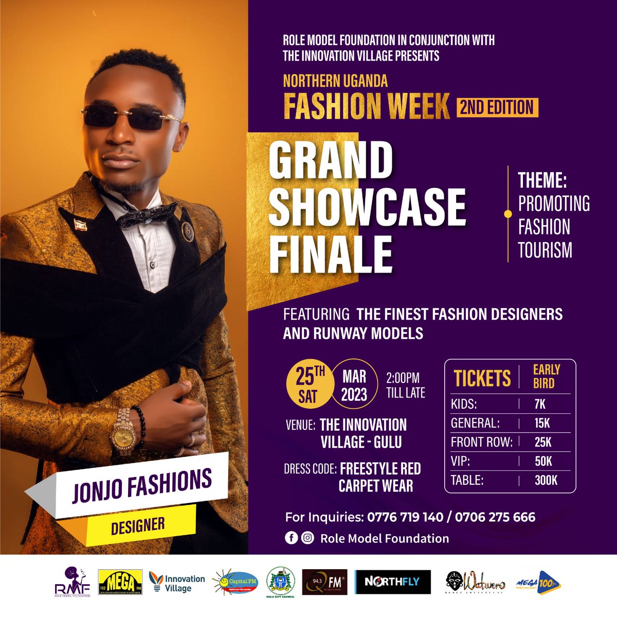 ProudLango's tweet photo. Don't Miss Uganda's Most Legit Stylist & Fashion Designer @Jonjofashion At The Grand Finale of #NorthernUgFashionWeek This Saturday At The INNOVATION VILLAGE Gulu. Come Experience Your Favorite Models, Designers & Fashionistas Showcase.
Buy Your Tickets Now
#RoleModelFoundation https://t.co/zShiwfsgcB