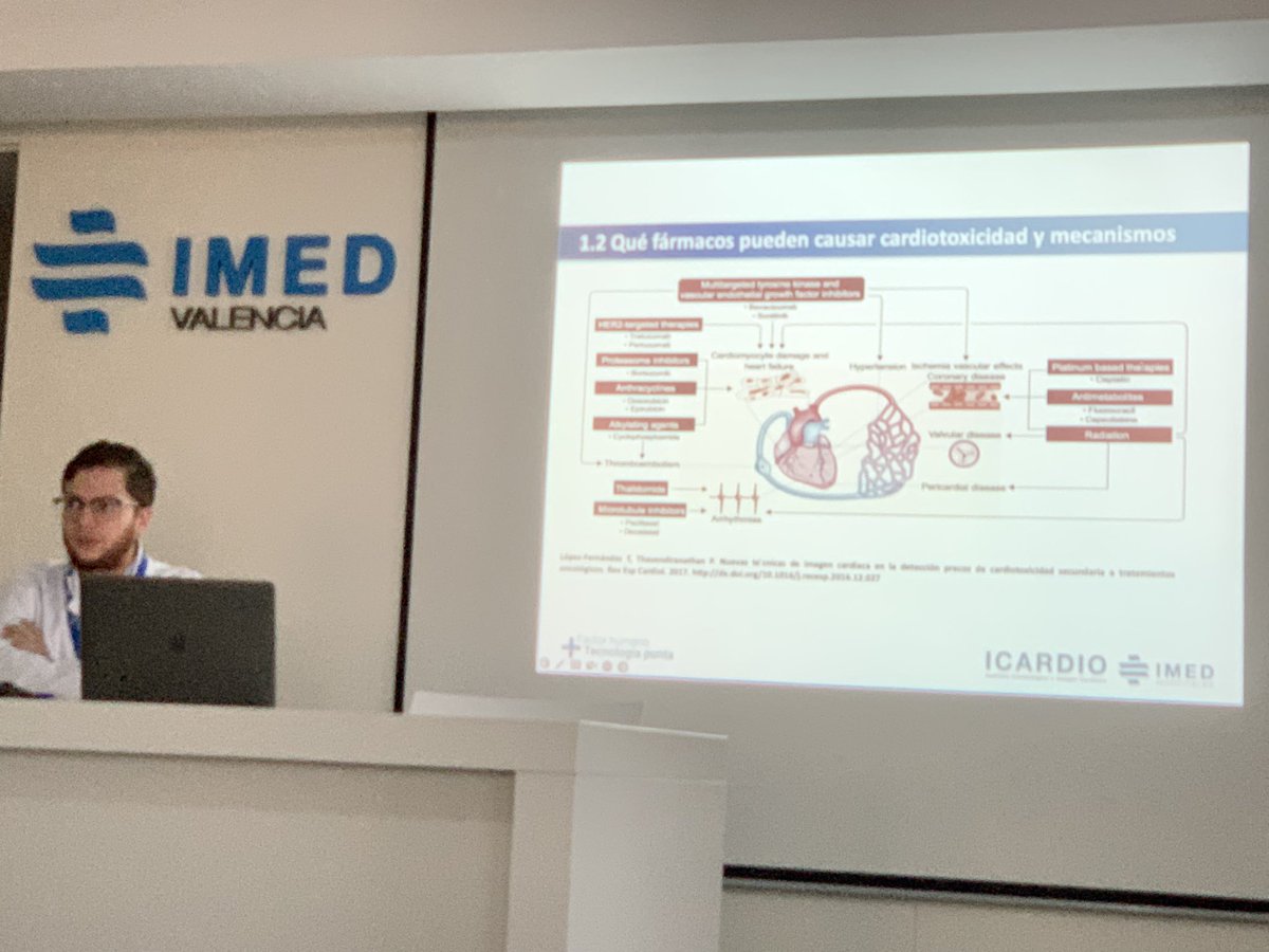 Sesión multidisciplinar de cardiotoxicidad con los servicios de cardiología, medicina interna, oncología médica, medicina nuclear y medicina general, a cargo de <a href="/VictorEVG/">Victor Vallejo Garcia</a> #iCardio <a href="/IMEDHospitales/">IMED Hospitales</a>