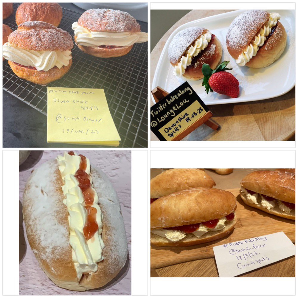 Rob_C_Allen's tweet photo. Last week’s bakes, from our #DevonshireSplits challenge. Lots of tasty treats, perfect for an Afternoon Tea. #TwitterBakeAlong https://t.co/qi5tlWzoYU