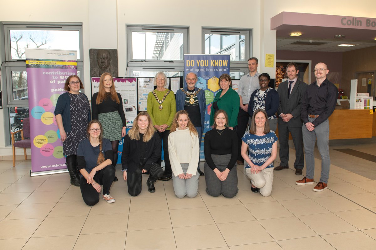 OUHospitals's tweet image. The Lord Mayor of Oxford, Cllr James Fry, and his wife,  Cllr Susanna Pressel, Chair of Oxfordshire County Council, visited the Churchill Hospital last Friday to  meet with some staff in celebration of Healthcare Science Week.